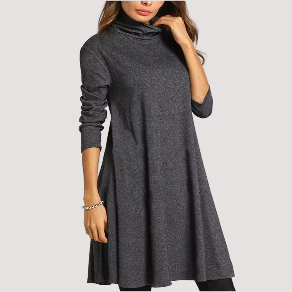 Turtle Neck Swing Dress