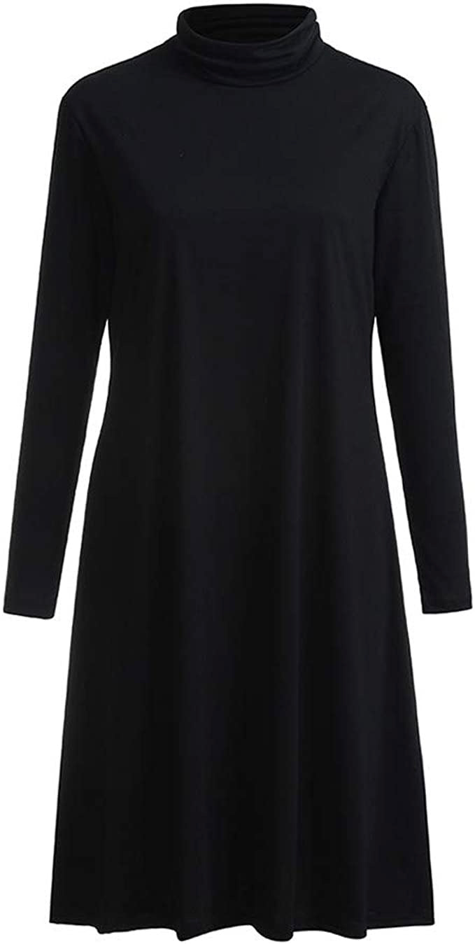 Mod and Simple High Neck Swing Dress